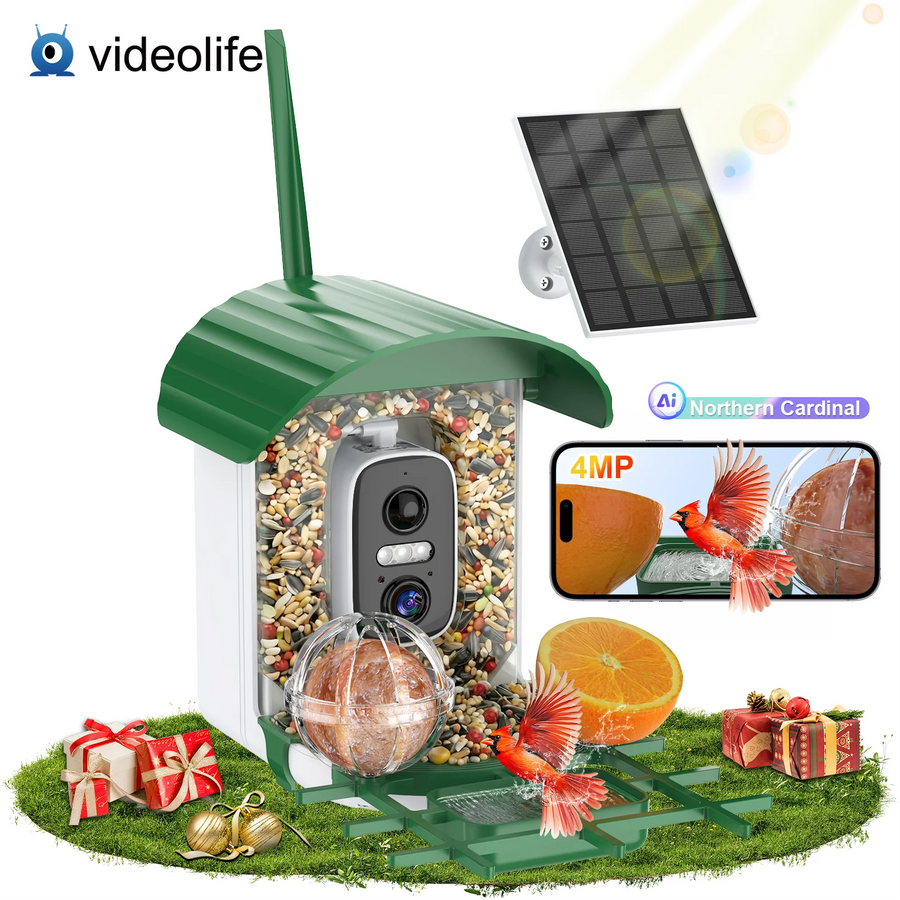 Slimme Vogelvoedercamera met AI & Zonnepaneel – 4MP