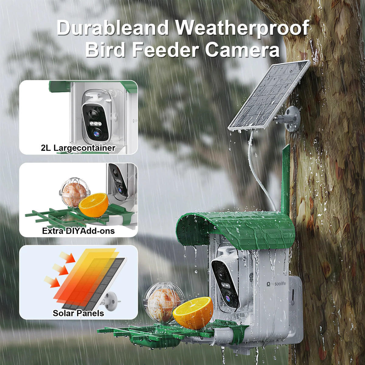 Slimme Vogelvoedercamera met AI & Zonnepaneel – 4MP