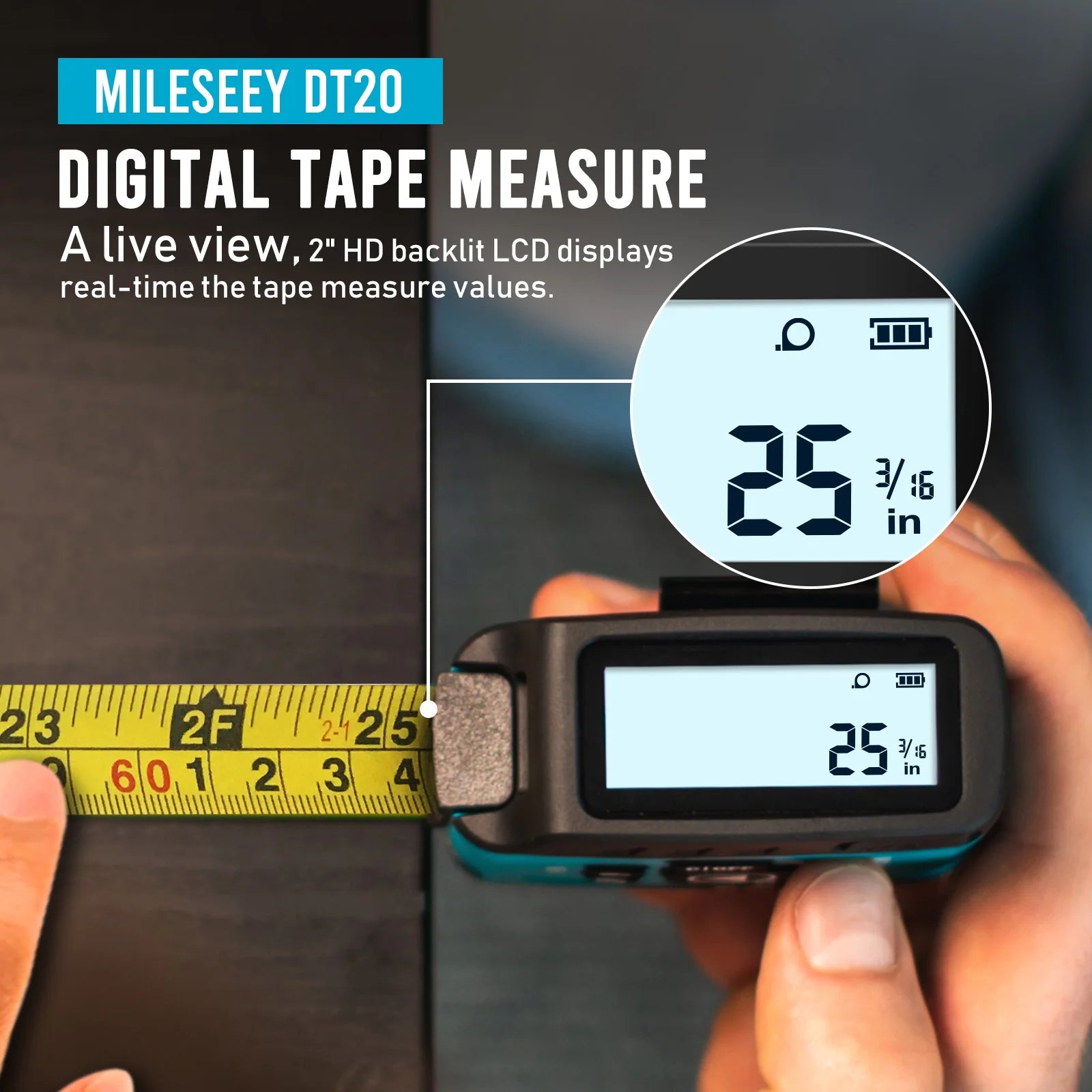 Professionele Laser Afstandsmeter – Mileseey Digitale Rangefinder voor Binnen en Buiten