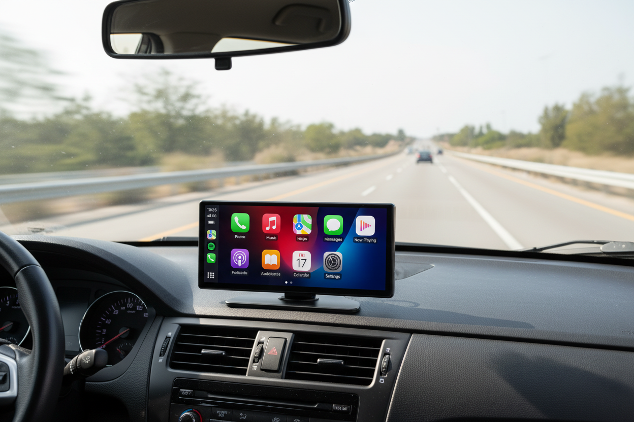 10,26" Wireless CarPlay & Android Auto Scherm met Dashcam