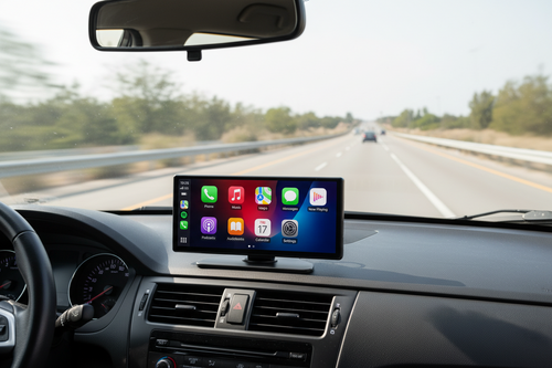 10,26 inch CarPlay en Android Auto scherm - vooraanzicht
