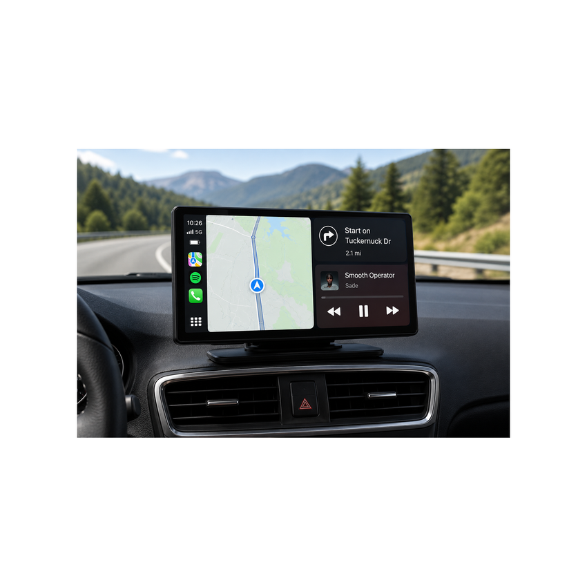 10,26" Wireless CarPlay & Android Auto Scherm met Dashcam
