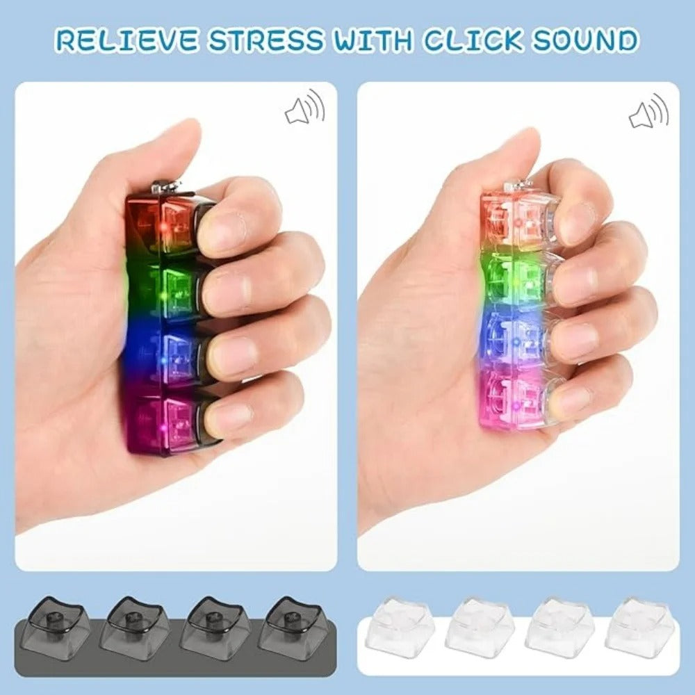 Fidget Sleutelhanger – Anti-Stress LED Gadget voor Onderweg