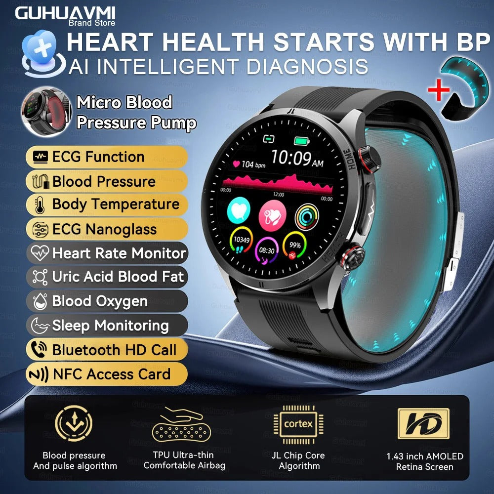 Verpleegkundige Advanced Smartwatch + Bloedrukmeter met airbag (2026)