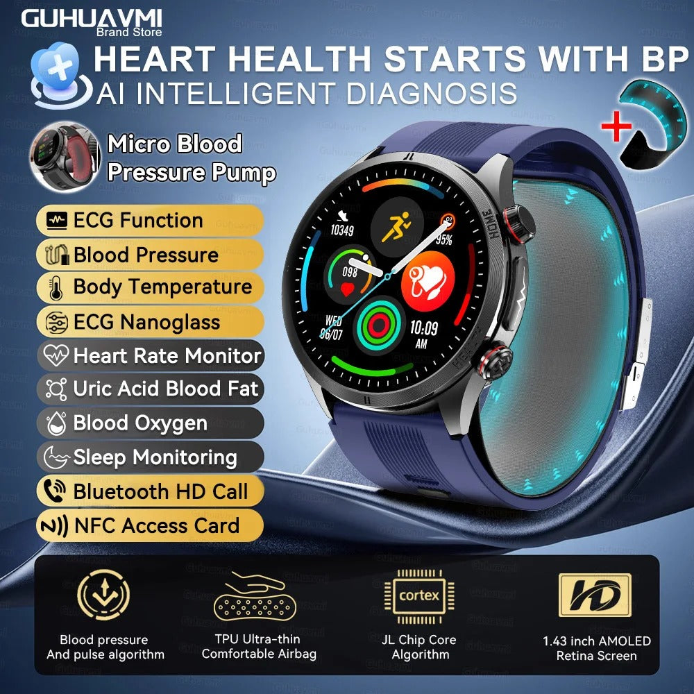 Verpleegkundige Advanced Smartwatch + Bloedrukmeter met airbag (2026)